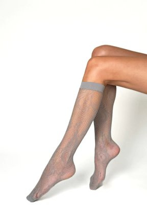 Podkolanówki Veneziana Sisi Ażur grey