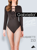 Rajstopy Gabriella Kabarette 153 231 duże oczko 1-4 nero/czarny