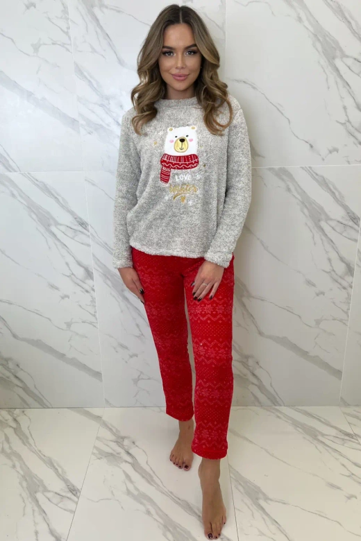 Słodka, miła piżama damska BUNAD, szara