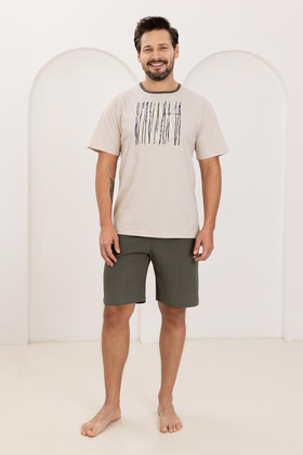 Piżama Regina 500 kr/r M-XL W26 męska beżowy