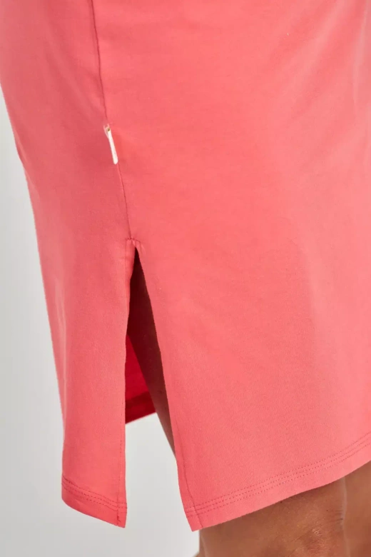 Bawełniana Krótka Koszula Mila 3113, koralowa
