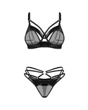 Komplet Obsessive Dominna Bra & Thong S-3XL czarny