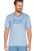 Piżama Regina 457 kr/r M-XL L24 męska niebieski
