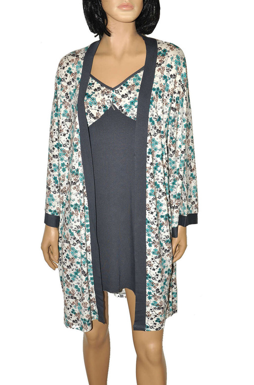 Szlafrok De Lafense 473 Mia 3XL-4XL damski bordowy