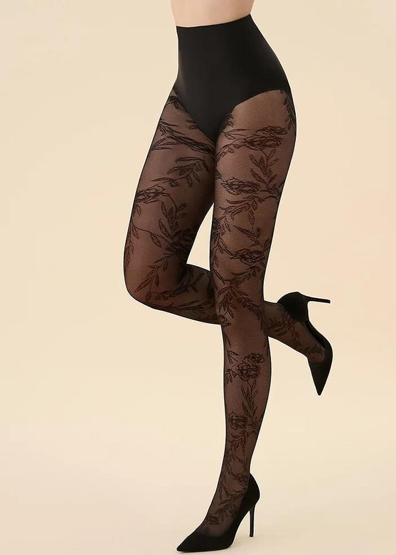 Rajstopy Gabriella 576 Floral 20 den 2-4 nero