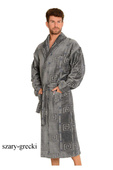 Szlafrok De Lafense 803 M-2XL męski szary-paski