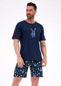 Piżama Cornette 326/318 Bunnies kr/r S-2XL granatowy