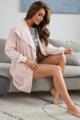 Ocieplany szlafrok/kardigan damski RUTH, różowy