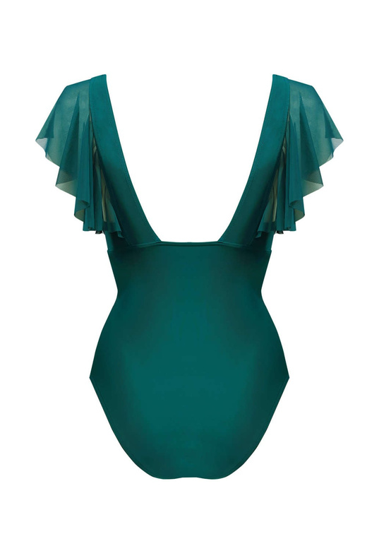 Strój jednoczęściowy z falbaną Canoy 16 polski, zielony