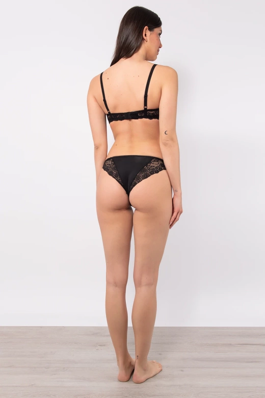 Koronkowe figi z ozdobnym tyłem Allure 2685, nero/czarny