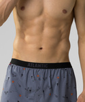 Bokserki Atlantic 2MBX-052 A'2 S-2XL czarny-niebieski