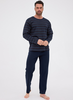 Piżama Cornette Various 138/54 dł/r 3XL-5XL granatowy