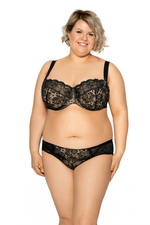 Biustonosz soft Gaia BSM 534 Chantal Maxi czarny ażur