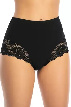 Bawełniane figi z wysokim stanem IRYSA, czarne