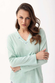 Piżama Luna 675 dł/r S-2XL Z25 damska pistacjowy