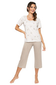 Piżama Donna Sandi 3/4 kr/r S-2XL beżowy