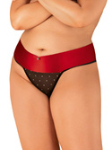 Figi Obsessive Tienesy Thong czarny-czerwony