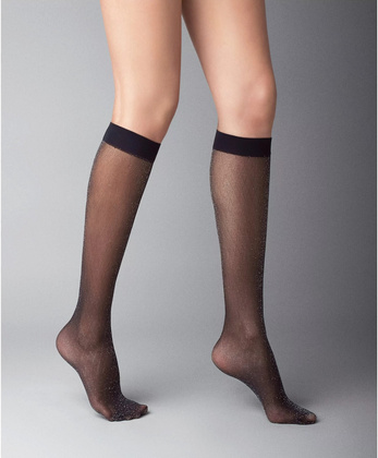 Podkolanówki Veneziana Rombini Lurex 15 den nero-oro