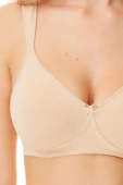Biustonosz miękki bawełniany bez fiszbin 2435, Nudo/Beż