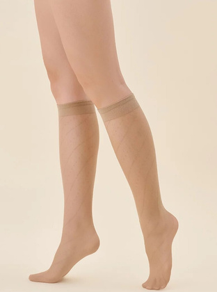 Podkolanówki Gabriella 574 Mira 20 den beige