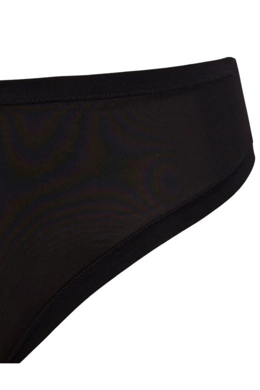 Gładkie figi z mikrofibry Fantastic 1555, nero/czerń