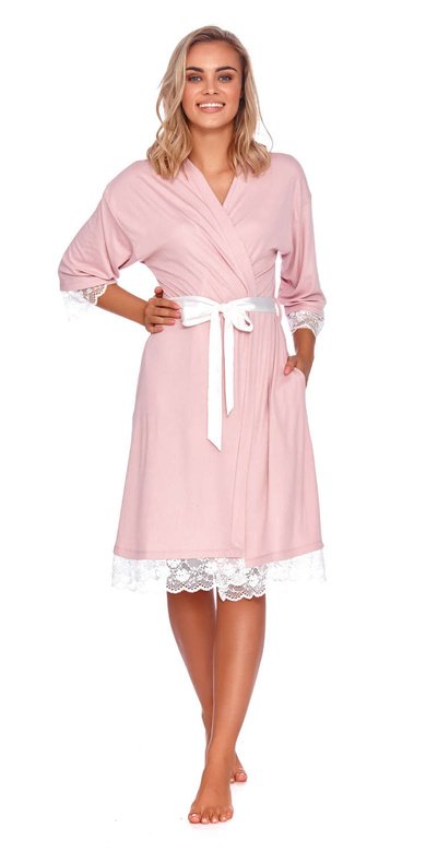 Szlafrok SWW.9710 wygodny polski , różowy