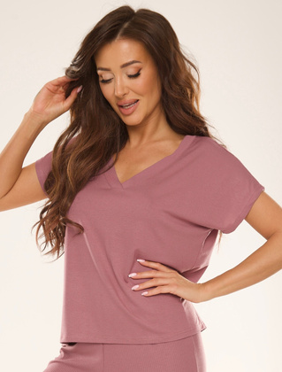 Bluzka De Lafense 774 kr/r Vendy S-2XL brudny róż