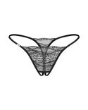 Stringi Obsessive Bianca crotchless Thong 2-Pack A'2 S-3XL czarny