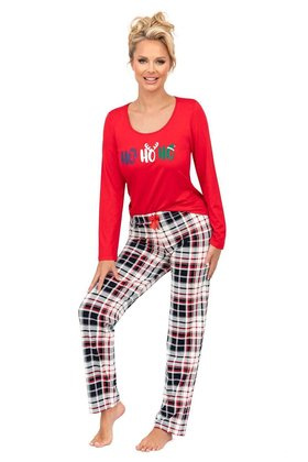 Piżama Donna Ho Ho Long dł/r S-2XL czerwony