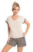 Piżama Donna Omari Short kr/r S-2XL beżowy