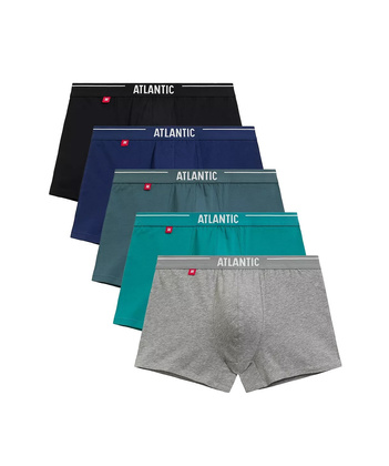 Bokserki Atlantic 5SMH-004/25 A'5 S-2XL niebieski-zielony-czarny