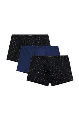 Bokserki Atlantic 3MH-220 A'3 S-2XL czarny-niebieski ciemny