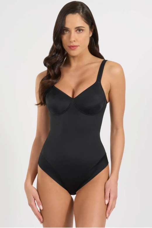 Modelujące gładkie body 3155, nero-czarny