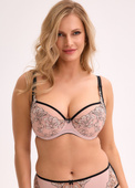 Biustonosz semi soft Gaia BS 1332 Xenia różowy-czarny