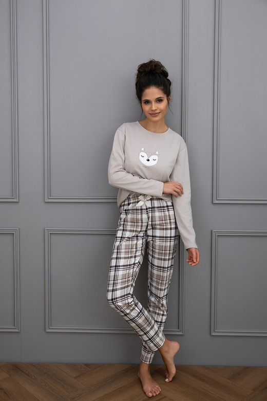 Piżama Sensis Tinsley dł/r S-XL beżowy