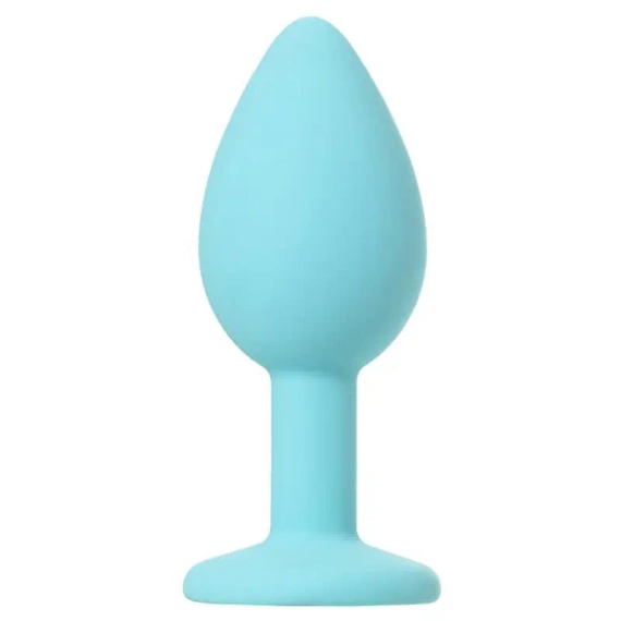 Mały korek analny brylancik silikon 7cm początkujący, blue