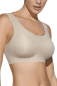 Biustonosz Wygodny Top Codzienny Bezszwowy Olivia, tierra-beż