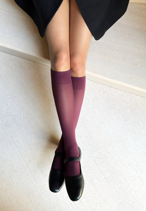 Podkolanówki Veneziana Katrin 40 den vino rosso/odc.fioletowego