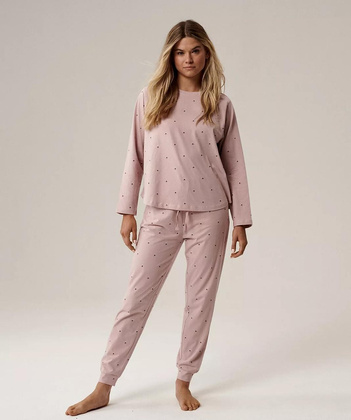 Piżama Atlantic NLP-500 dł/r S-2XL różany