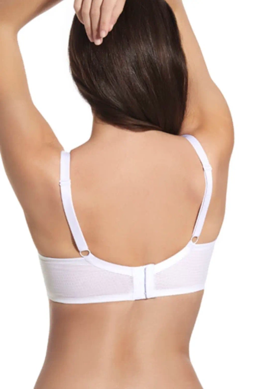 Biustonosz miękki Maribel z koronką, blanco-biały