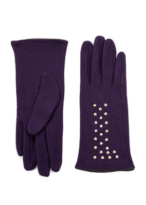Rękawiczki Art Of Polo 23200 Lennox damskie wełna fioletowy