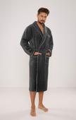 Szlafrok De Lafense 735 Manuele Frotte męski M-2XL grafit