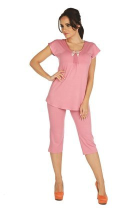 Piżama De Lafense 889 Visa kr/r 3XL-4XL brudny róż
