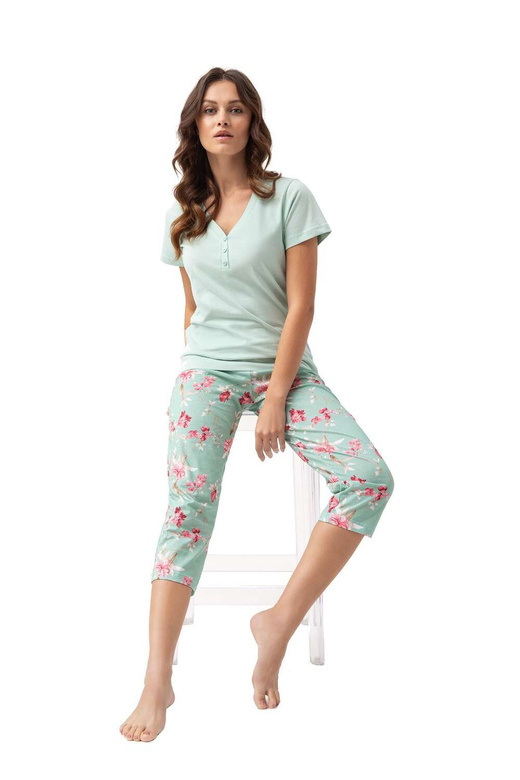 Piżama Luna 636 kr/r M-2XL L24 damska pistacjowy