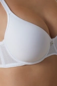 Biustonosz usztywniany gładki FABIOLA, blanco-biały