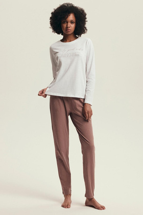 Piżama Henderson Ladies 43701 Delanie dł/r S-3XL dusty rose