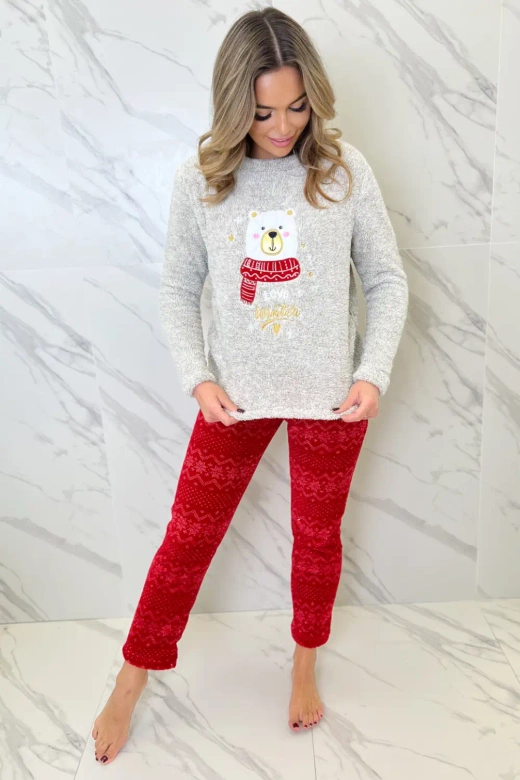 Słodka, miła piżama damska BUNAD, szara