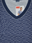 Piżama Luna 793 kr/r M-2XL męska granatowy