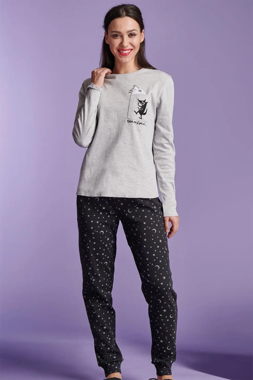 Słodka, miła piżama damska SHEARLY, szara