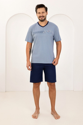 Piżama Regina 503 kr/r M-XL W26 męska melanż jasny